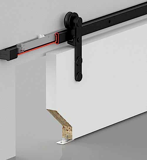 BARNDOOR 8825 - SÜRME KAPI SİSTEMİ - SETBOX 1700 MM - SİYAH