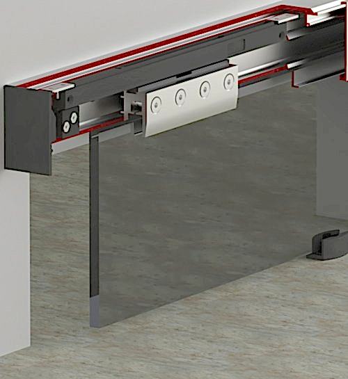 120 KG ÇİFT YÖNE YAVAŞLATICILI CAM SÜRGÜ MEKANIZMASI