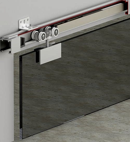 GLASSDOOR 9980 - 120 KG ÇİFT YÖNE SFT SÜRME CAM KAPI SİSTEMİ