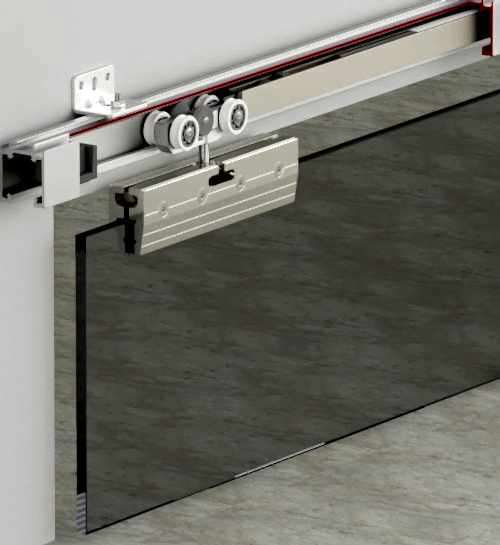 120 KG AYARLI ÇİFT YÖNE YAVAŞLATICILI SÜRME CAM KAPI SİSTEMİ