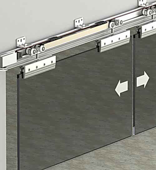 DOORSYNC 9981 - 120 KG HALATLI SÜRME CAM KAPI SİSTEMİ