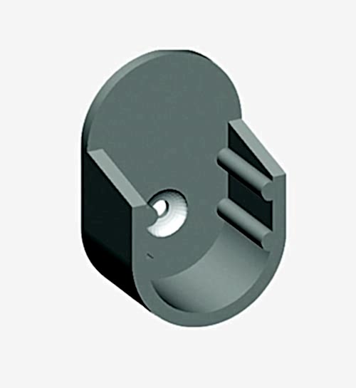 M43 2413 - PLASTİK ASKILIK BORU FLANŞI - GRİ