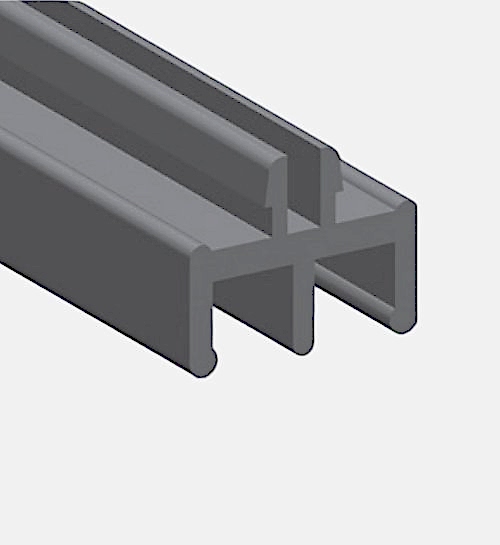 M51 0002 000 - PVC RAY PROFİLİ GRİ - 5*16 MM - 3 MT