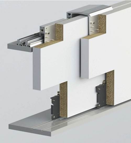 TOPSLIDE 8320 - 100 KG SÜRME GARDROP SİSTEMİ 2 KAPAK SET 16-18 MM